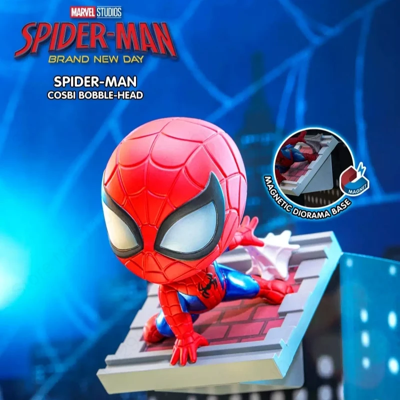 Hot Toys Marvel Spider Man Brand New Day Cosbi Blind Box Figure Doll Charm Rare Hidden Cute Hero Styling Collectible Toy Gift