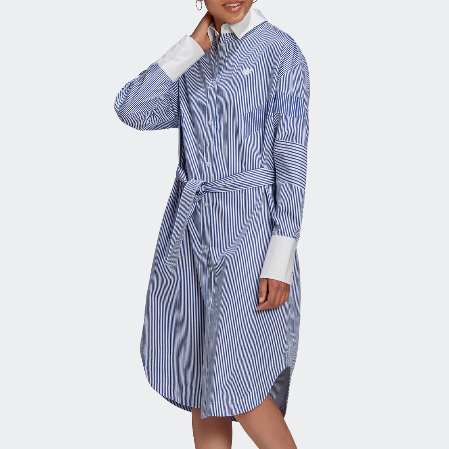 

Adidas Originals Trefoil Women's Loose Mid-Length Long Sleeve Shirt HB9410