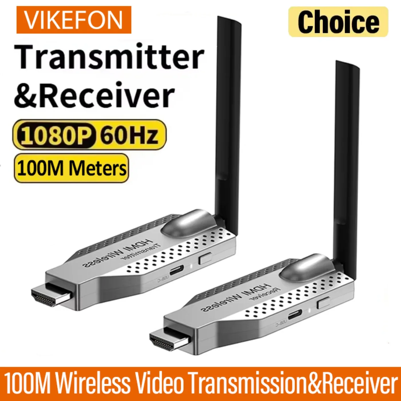 

5G 100M Wireless HDMI-Compatible Video Transmitter Receiver Extender kit TV Stick Dongle 1080P Adapter For TV Box Projector PC