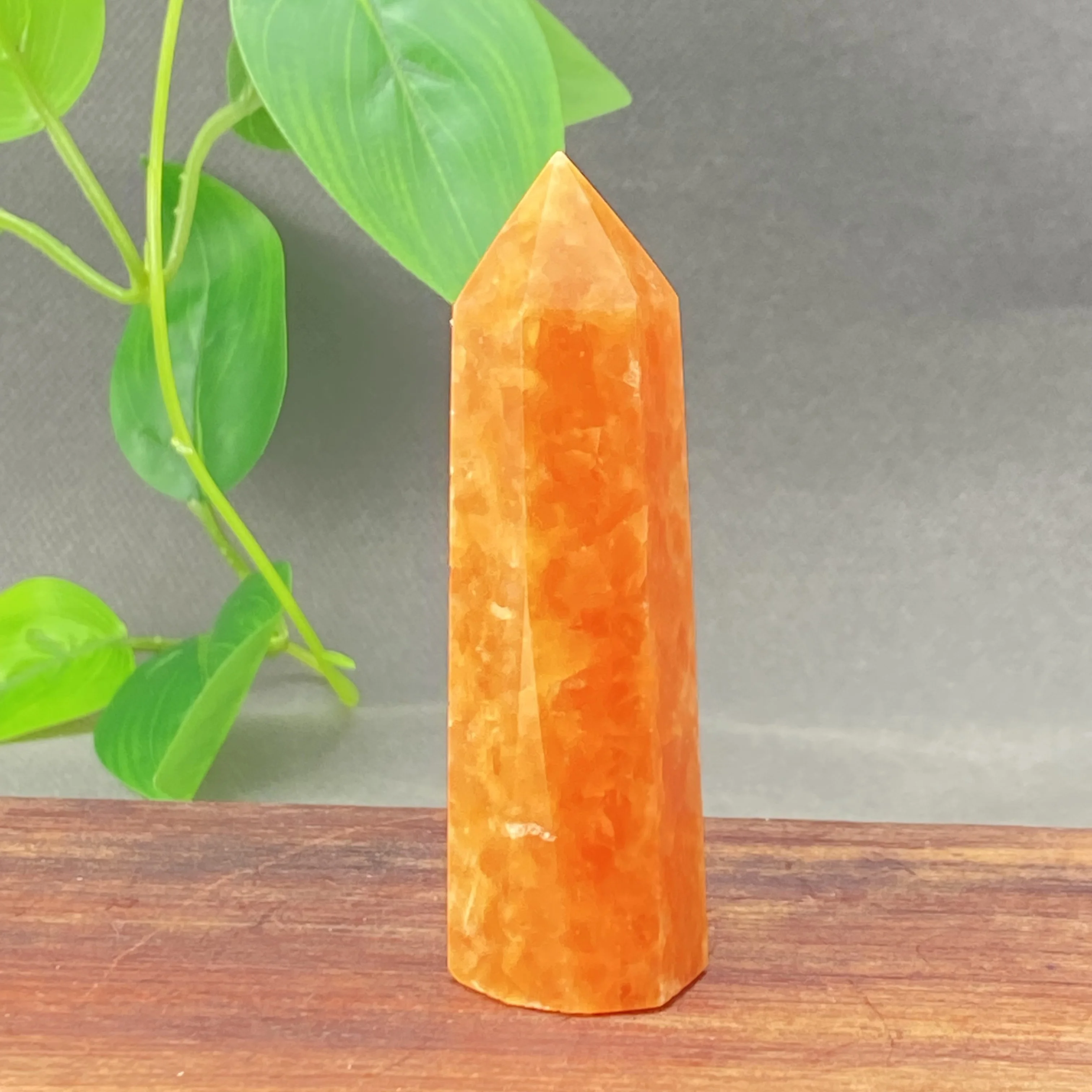 

1pc Natural Sunstone Crystal Tower Healing Orange Sunstone Magic Wand Obelisk Home Decoration Ornaments