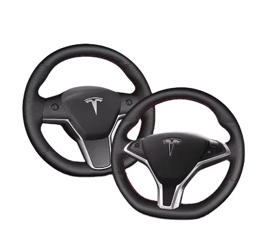 Luxury Custom Fit Tela Steering Wheel Cover Genuine Leather Hand-Stitched for Tesa Model X