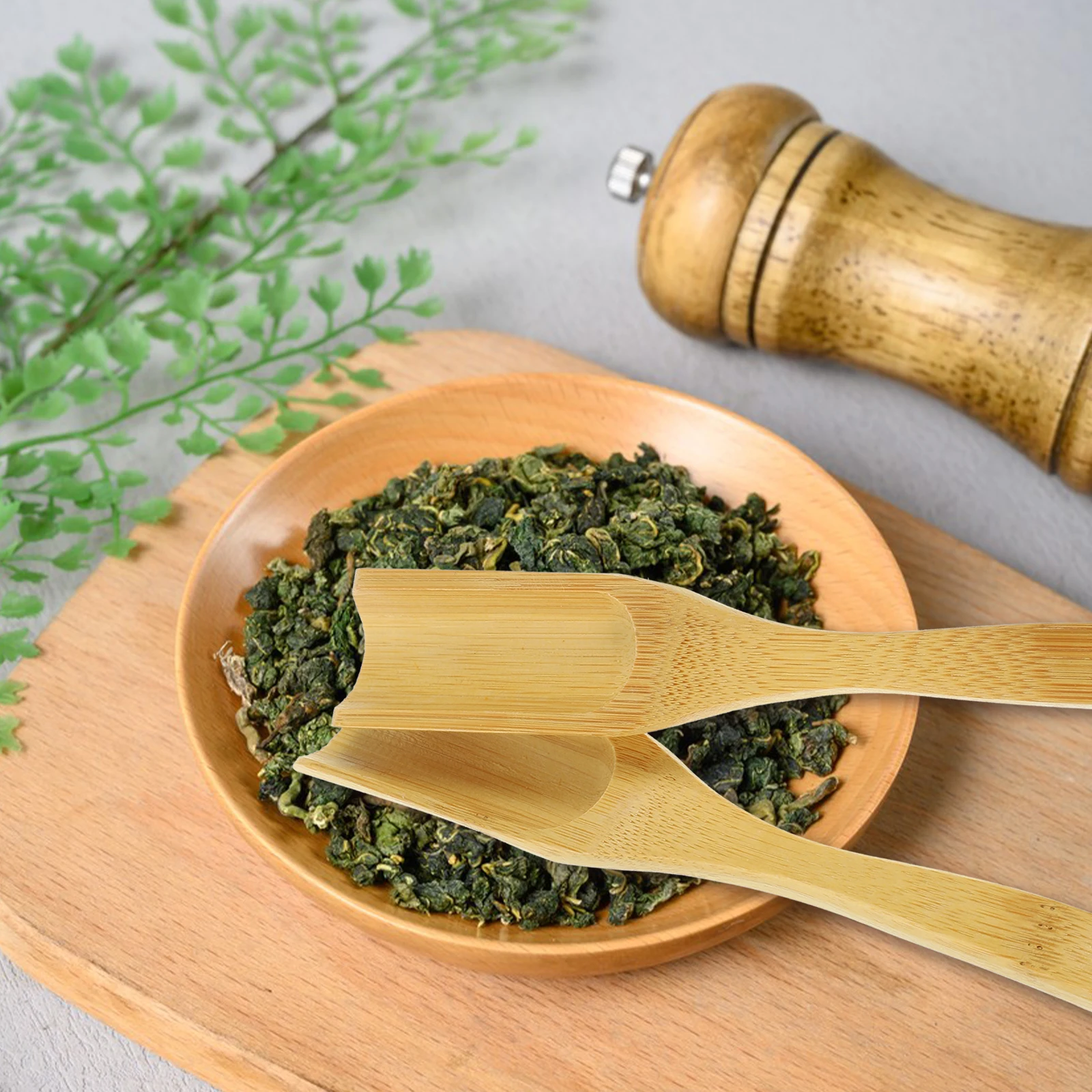 

2Pcs Bamboo Tea Spoon Lightweight Eco Friendly Teaspoon Scoop Ideal Home Office Kitchen Bar Accessories Tea Shovel