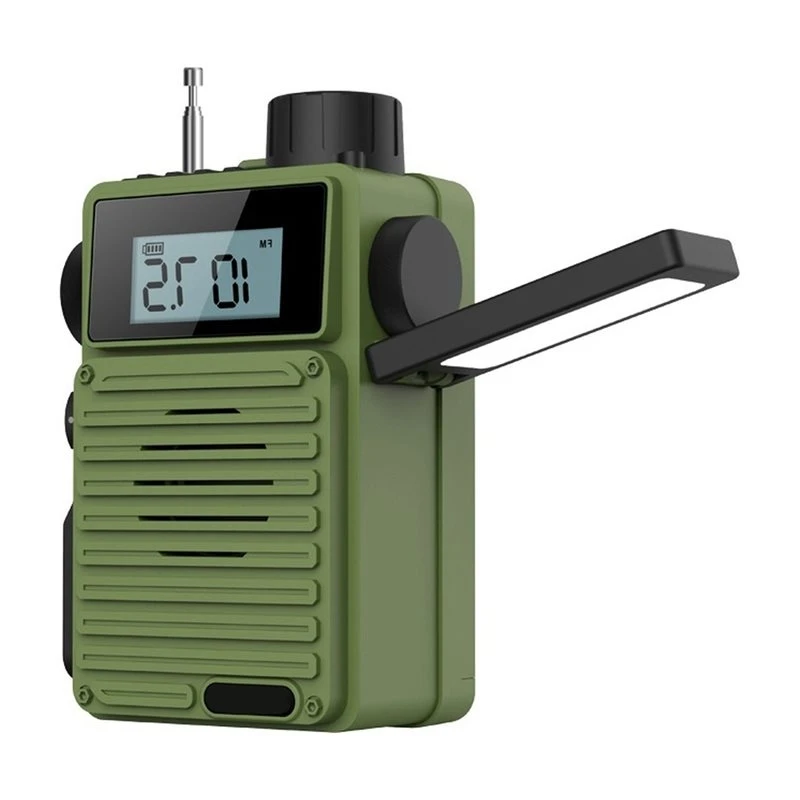 Radio solarny AM/FM/SW z dynamo, przenośne radio, alarm SOS, latarka LED, power bank