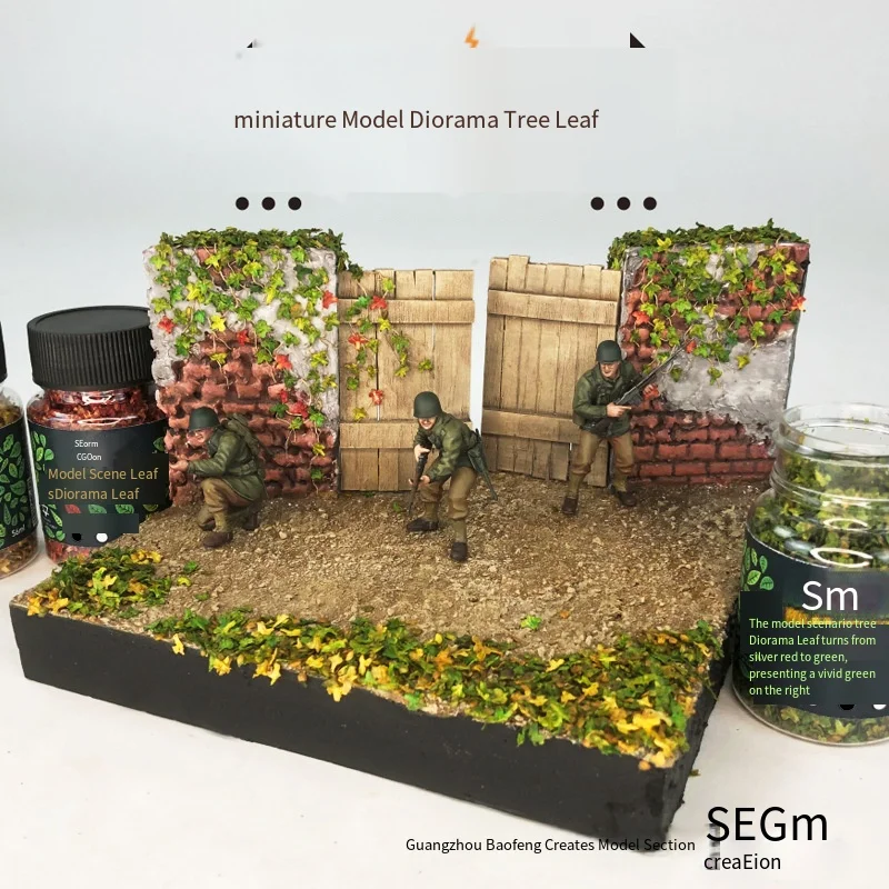 Miniatur-Diorama-Szenenblätter – Herbst-Ahorn-Herbstblattfüller, DIY-Pflanzenlandschaftsbau für Sandtisch und Modell-Terrain-Zubehör