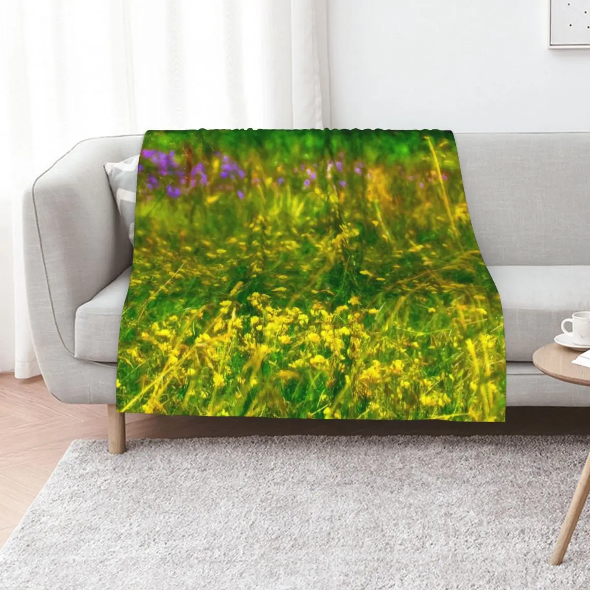 Meadow Afternoon, Photographic Impression Native Plants Throw Blanket sofa bed decorative blankets ands halloween Blankets