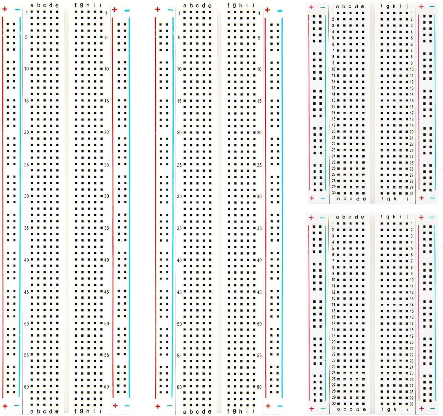 2PCS 830 Point & 2PCS 400 Point Breadboard Kit Solderless Breadboards for Arduino Bread Boards Electronics for Circuits Project