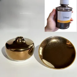 350ml Imitation Gold Metal Glaze Ceramic Potty Color Metal Art Kiln Change Glaze Medium Temperature Electric Kiln Oxidized Glaze