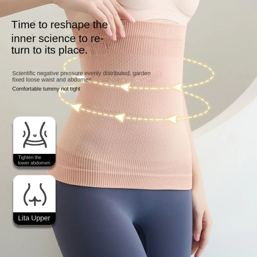 Seamless Postpartum Body Shaper Belly Contracting Tummy Control Women Girdle Belt Black White Color Thin Waist Trainer Female
