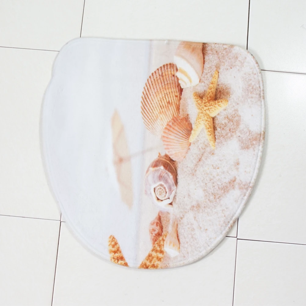 

Sea Pattern Bathroom Mat Set Antiskid Toilet Floor Mat Machine Washable Quick Drying Non Slip For Toilet Seat Lid Cover