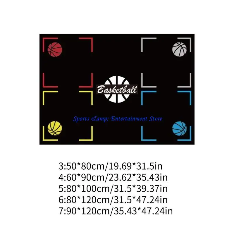 G7NF 농구 발자국 훈련 매트 실내 연습 매트 농구 트랙션 보드 홈 사용