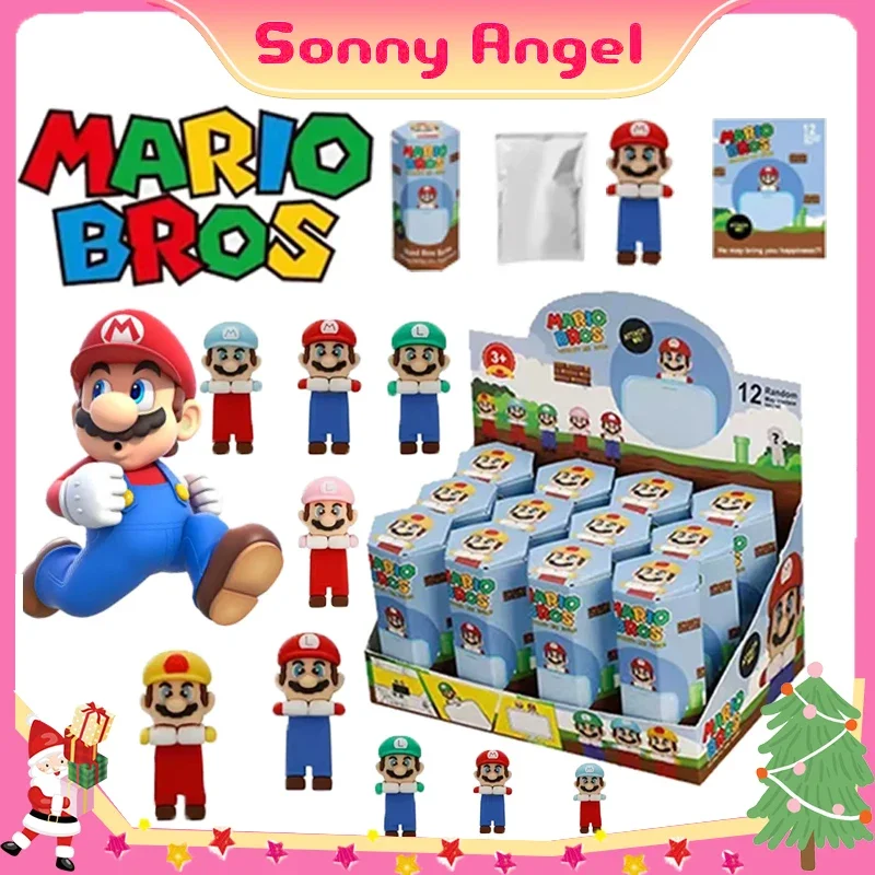 Super Mario Bros Collection Style Sonny Angel Dreaming Series Mini Anime Figure Ornaments Dolls Fans Children Birthday Toys Gift