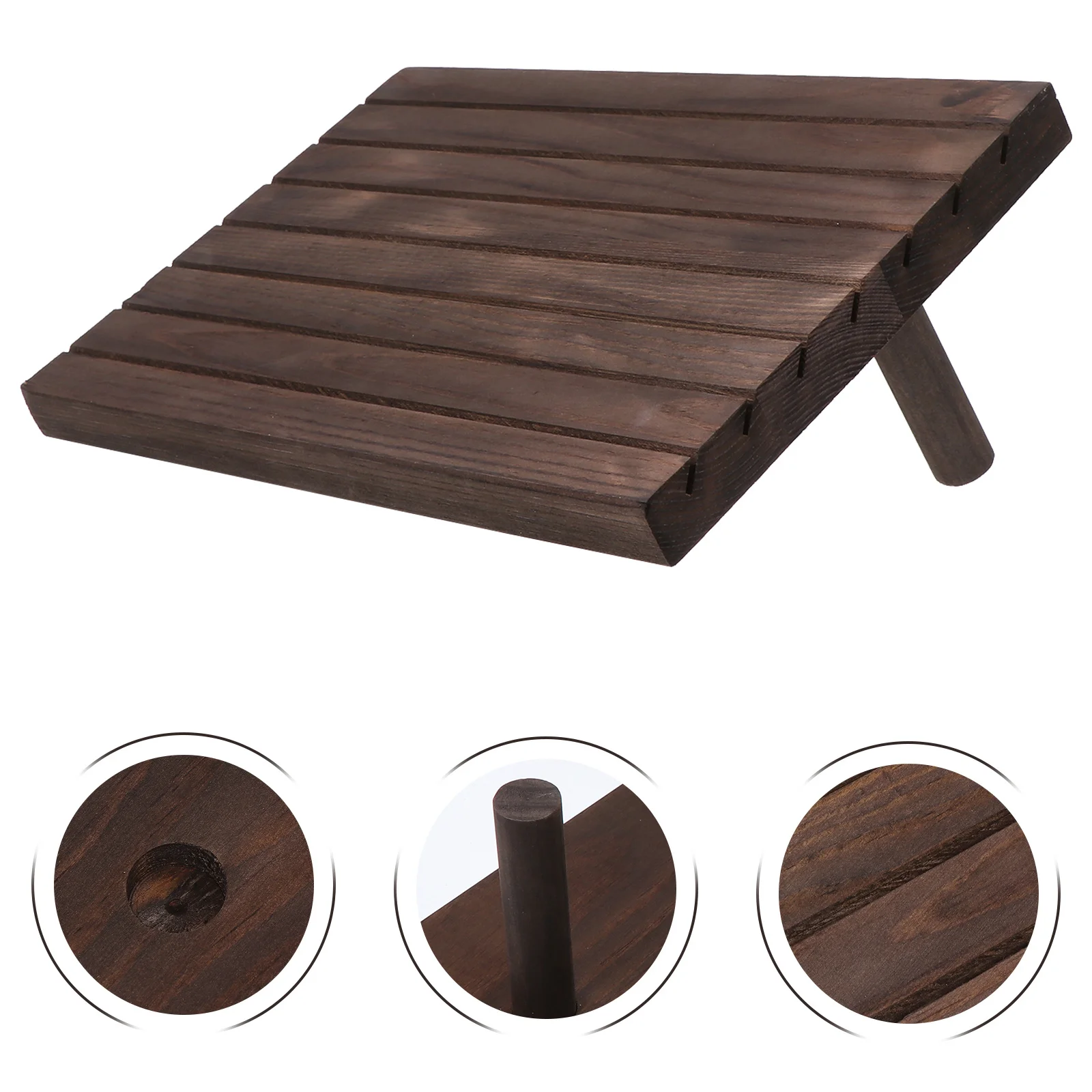 1Pcs Simple Wooden Earrings Display Stand Earring Holder Jewelry Shelf for Storage Organizer Jewelry Rack for Desk Vanity