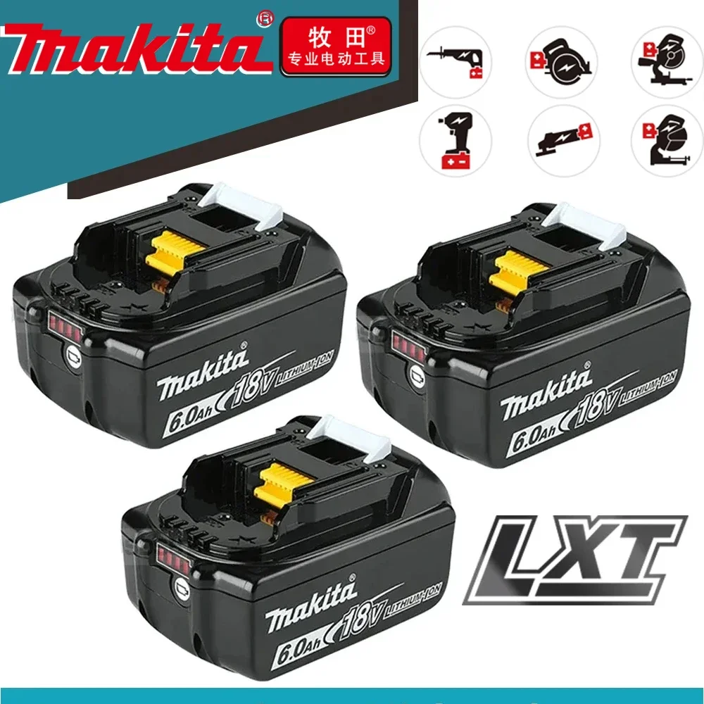 

Makita Rechargeable 18V 5.0Ah Li-Ion Battery For Makita BL1830 BL1815 BL1860 BL1840 194205-3 Replacement Power Tools Battery