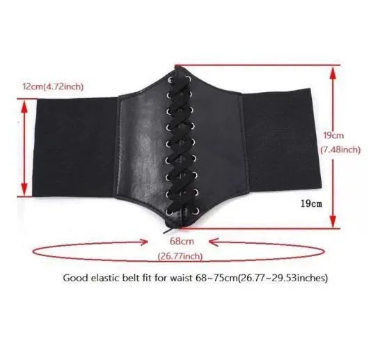 Ceinture brodée rose avec jupe pour femme, ceinture large, ceinture élastique, décoration rétro française, noir à la mode