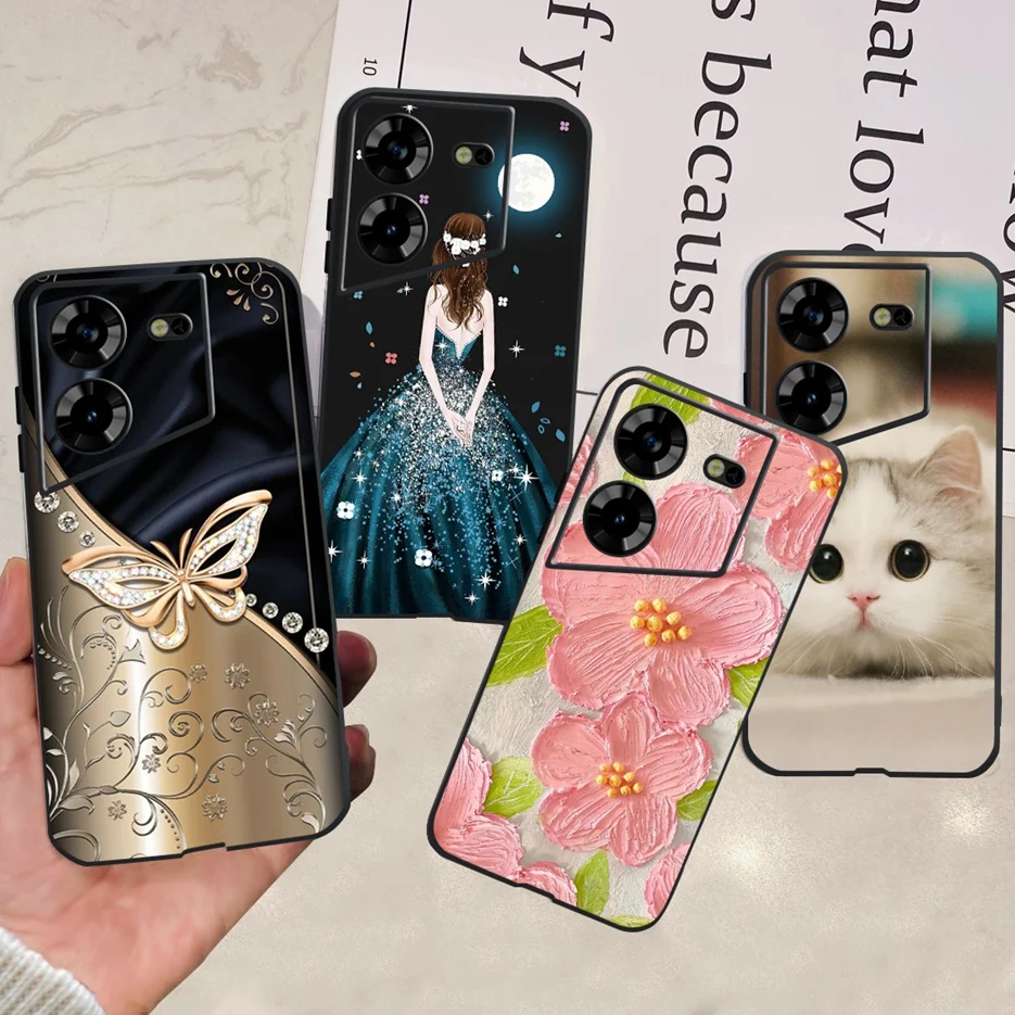 For Tecno Pova 5 Case LH7n Cute Fashion Painted Cover Soft Silicone Phone Case For Tecno Pova 5 Pova5 Fundas Coque 6.78\'\' Bumper