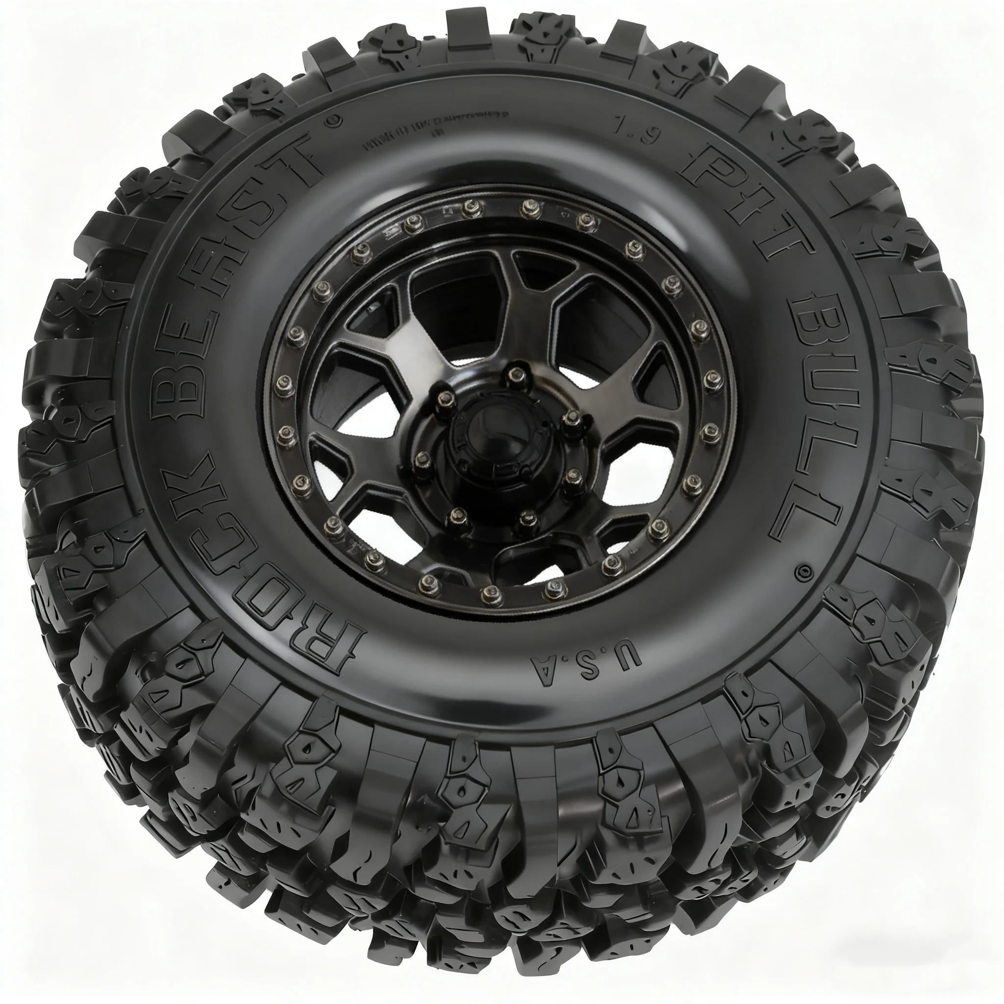 4 pezzi da 1.9 pollici pneumatici in gomma 1.9 pneumatici delle ruote 110x42mm per 1/10 Rc Car Crawler Trax Trx4 Trx6 Axial Scx10 Axi03007 90046