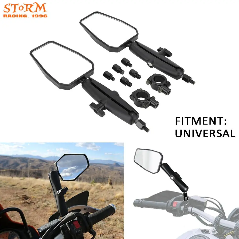 Motorcycle Parts Aluminum Universal Pair Rearview Mirror For Suzuki Kawasaki Sport Rear View Mirror Dirt Pit Bike