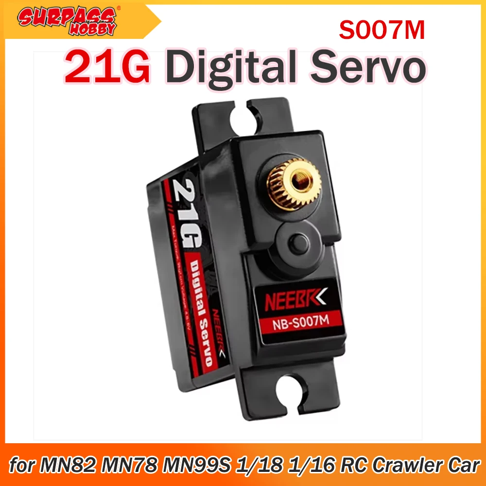 NEEBRC 21G Metal Gear Waterproof Digital Servo for MN82 MN78 MN99S MN300 1/18 1/16 RC Drone Crawler Car Boat Robot Model Parts