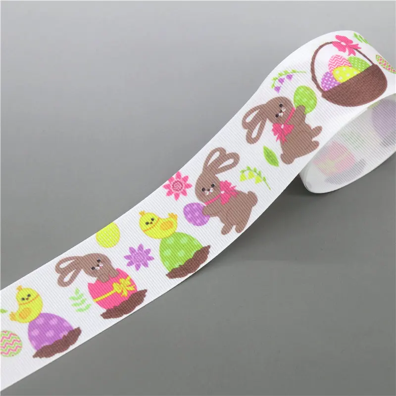 DHK 1.5\'\' 5yards Christmas Halloween Easter Fall Leaf Printed Grosgrain Ribbon Accessory Hairbow Decoration Wholesale 38mm C1562
