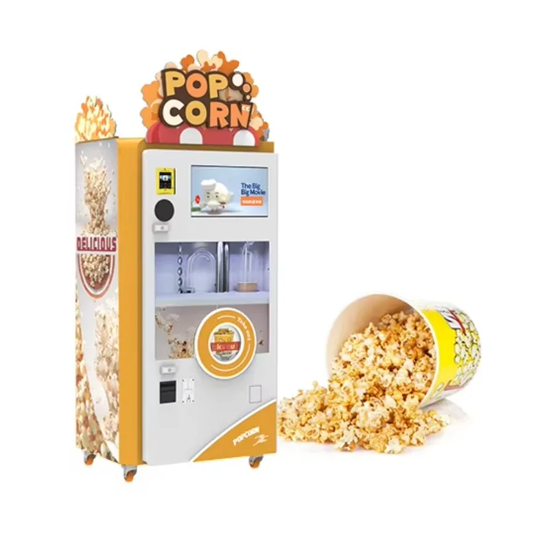 Popular Fast Food Cinema Popcorn Vending Machines New Professional Popcorn Makers Automatic Popcorn Vending Machine