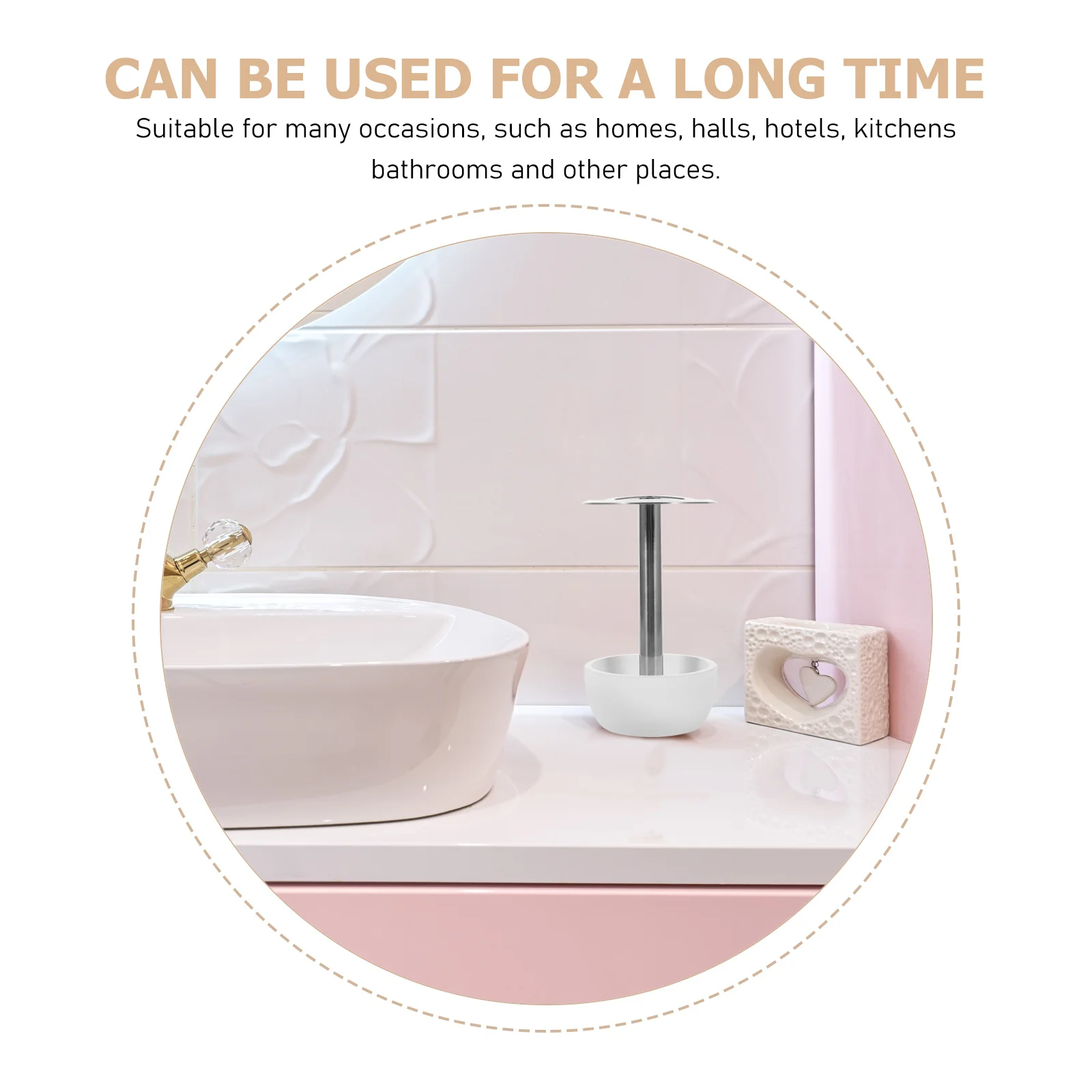 

Toothbrush Stand Rack Simple Design Anti-Water Accumulation Long-Lasting Home Accessory Toothbrush Holder Home Supplies