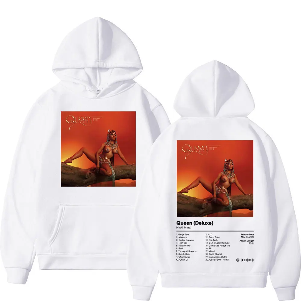 Singer Nicki Minaj Album Printed Hoodie Men Women Street Fashion Oversized Fleece Hoodies Trend Hip Hop Rap Hooded Sweatshirts