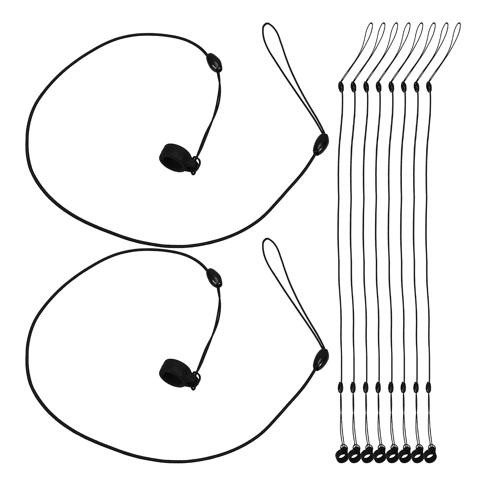 

10Pcs Signature Pen Ropes Anti-Lost Retractable Elastic Rope Adjustable Pen Security Cords Flexible Stretch Cords