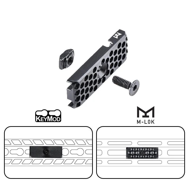 Wadsn militär 3 teile/satz metall cnc taktisches accessroy m-lok keymod draht führungs system airsoft waffen schiene handschutz schwanz fixiert