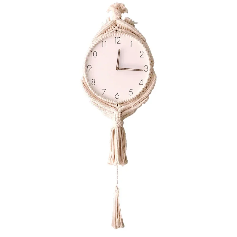 

Nordic Feather Noiseless Hanging Clock Simple Fashion Home Decorate Clock TikTok B & B Decorations