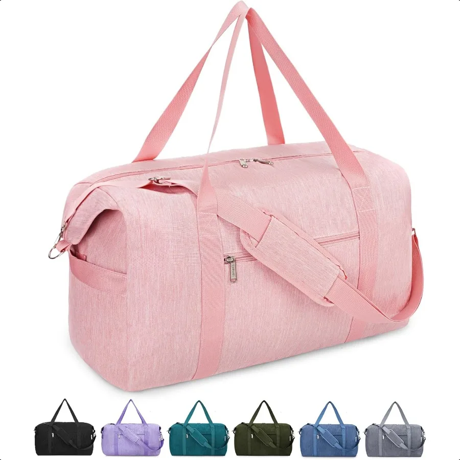 

Carry on luaggage 22x14x9 Airlines Appd Foldable Carry on Bag Travel Duffel Packable Duffle with Wet Pocket Overnight for Women