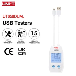 UNI-T Tester USB serie UT658 voltmetro digitale amperometro misuratore di corrente misuratore di capacità medico per alimentazione Tablet cellulare