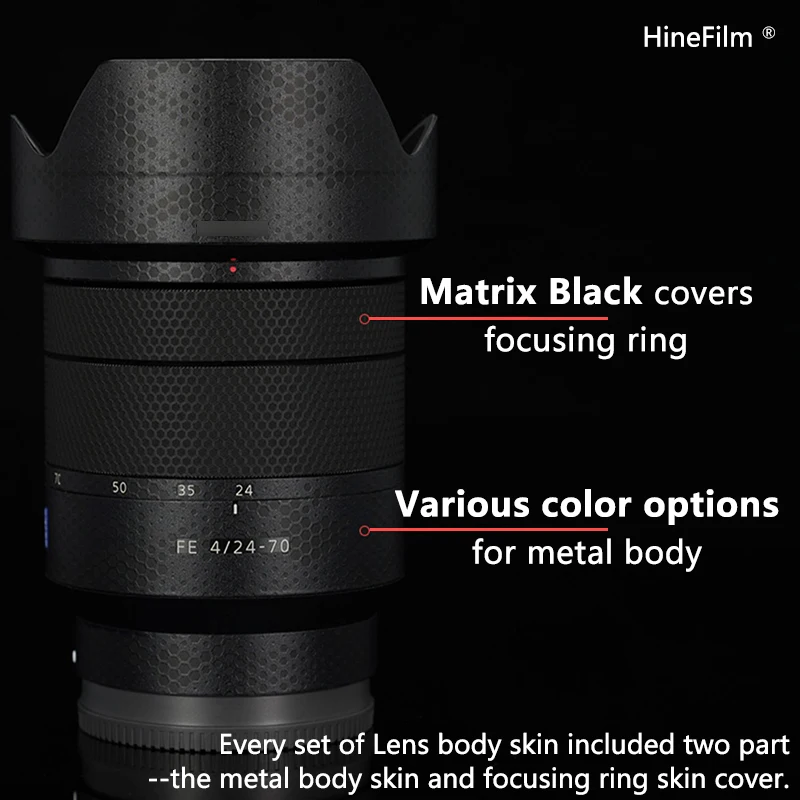 Hinefilm Skin for Sony FE24-70 F4 ZA Lens Decal Skins for Sony FE 24-70mm F4 ZA OSS Lens Stickers SEL2470Z Protector Cover 24-70 - Image 2
