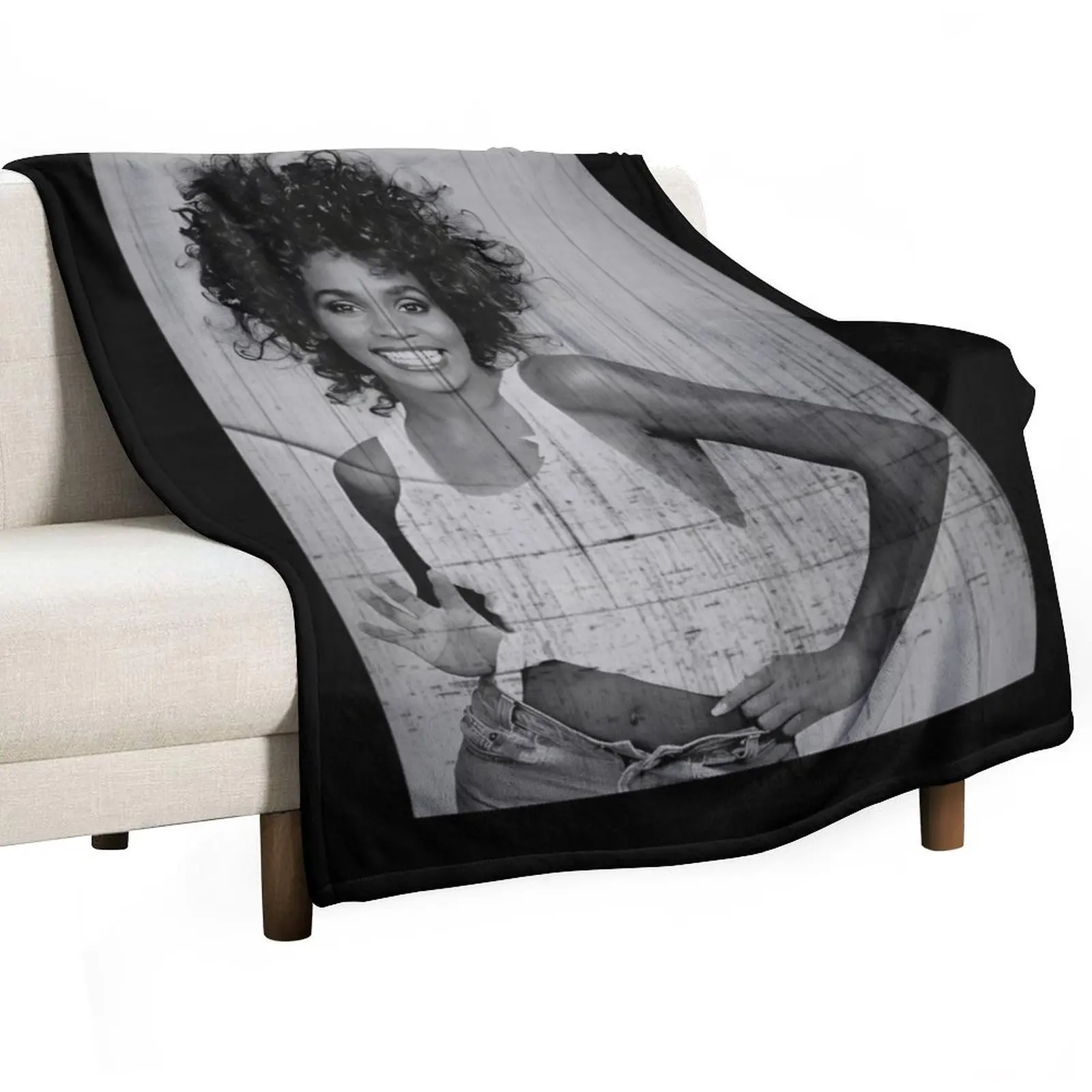 Whitney Houston Throw Blanket Retros Bed Thermals For Travel Hairy blankets and throws halloween Blankets