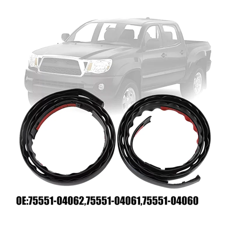 ABPP-2 PCS 지붕 드립 몰딩 Toyota Tacoma Double Cab 2005-2015 Rh&Lh 75551-04063, 75552-04061 용 검정색 자동차 용품