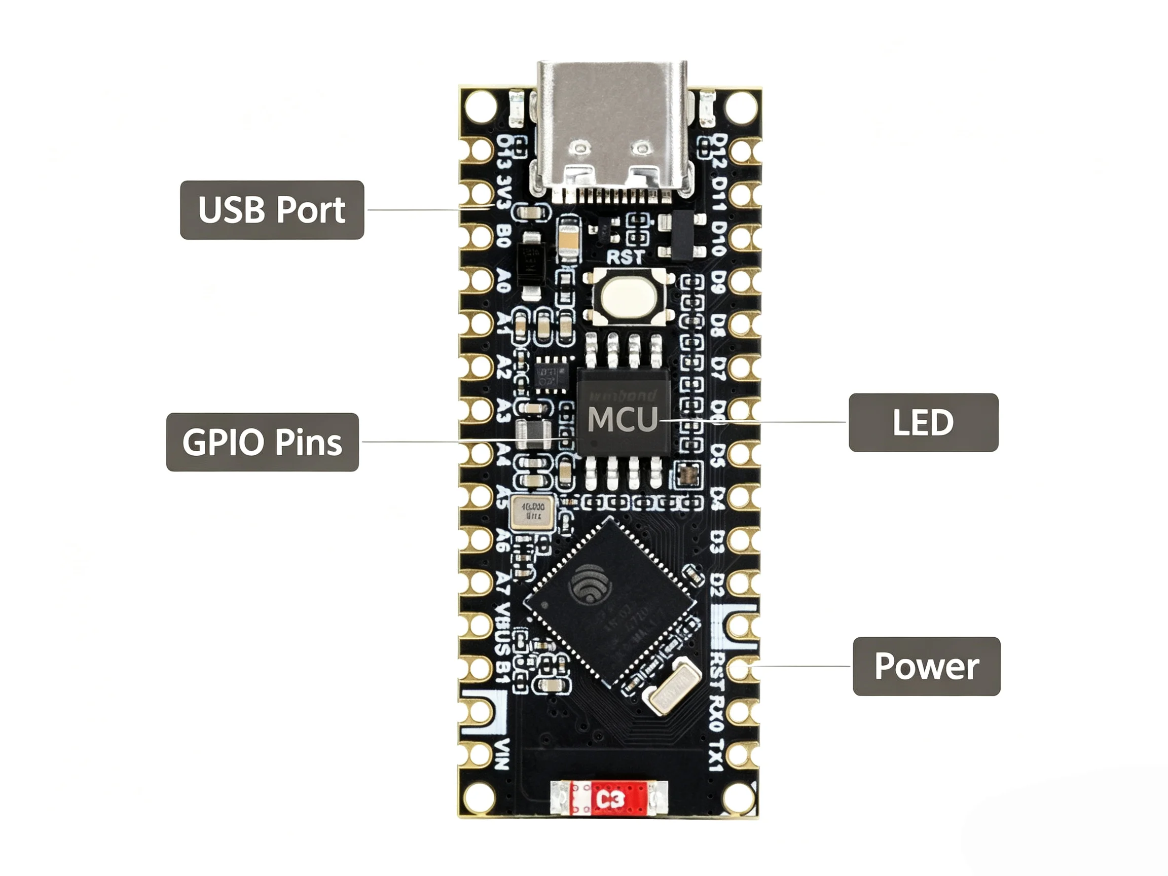 esp32-s3r8を搭載したesp32-s3-nano開発ボード。arduino-nanoと互換性があり、iotプロジェクトに最適。