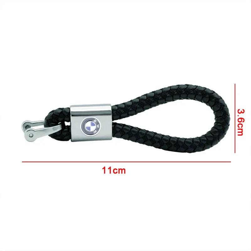 Car Hand-woven Logo Keychain Nylon Braided Rope Key Ring Anti-Lost Men Women Gifts for BMW X3 X5 X6 E90 E70 F30 Accessories