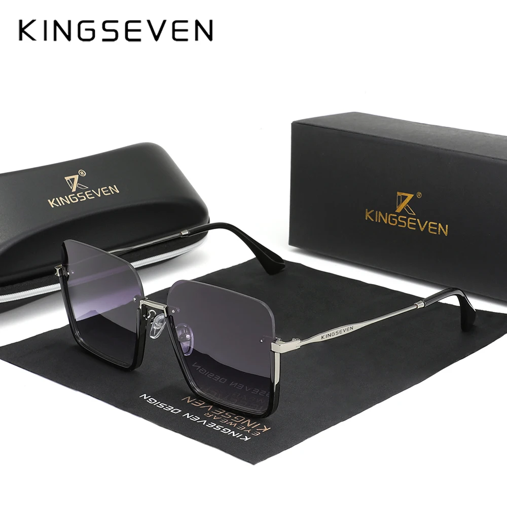 Genuine KINGSEVEN 2023 New Design Women's Glasses UV400 Protection Sunglasses Women Gradient Lens Fashion Eyewear Oculos de sol