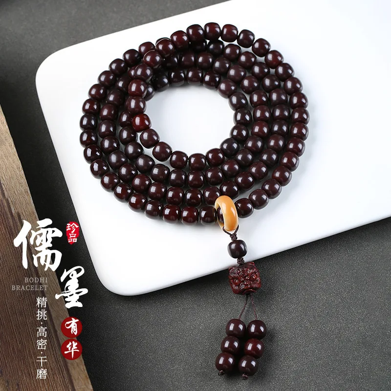 

Модный натуральный браслет Бодхи с 108 бусинами, четки, мужские и женские культурные игрушки, несколько кругов семян Бодхи