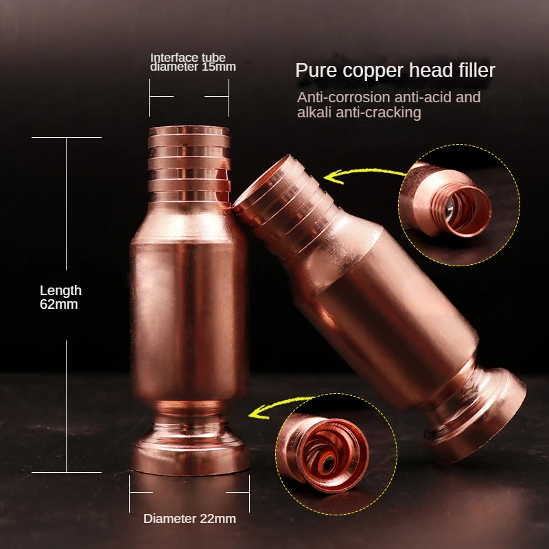 1 Pcs Copper Siphon Filler Pipe Manual Pumping Oil Pipe Fittings Siphon Connector Gasoline Fuel Water Shaker Siphon