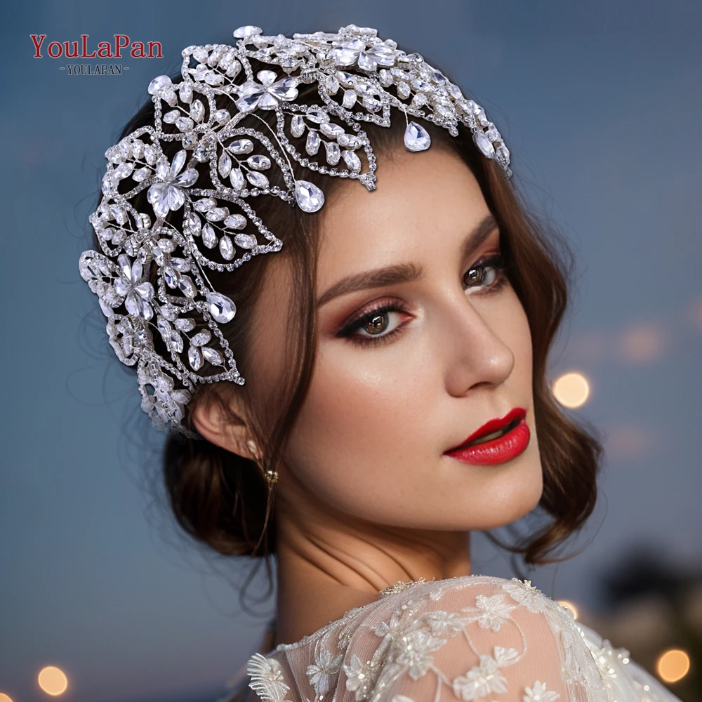 

YouLaPan Vintage Women Wedding Bridal Hair Accessories Party Tiaras And Crown Luxury Headdress Jewelry Elegant Headband HP426