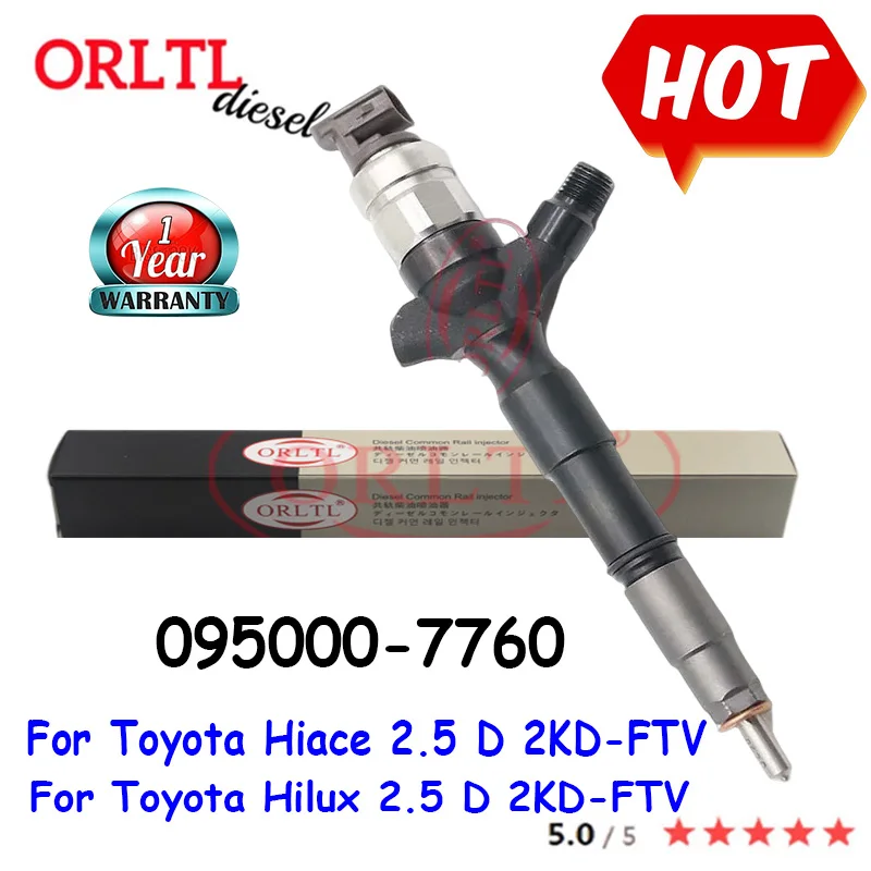 ORLTL NEW 095000 7760 Diesel Fuel Injector 8976024852 Genuine Fuel Injector 095000-7760 For Toyota Hiace