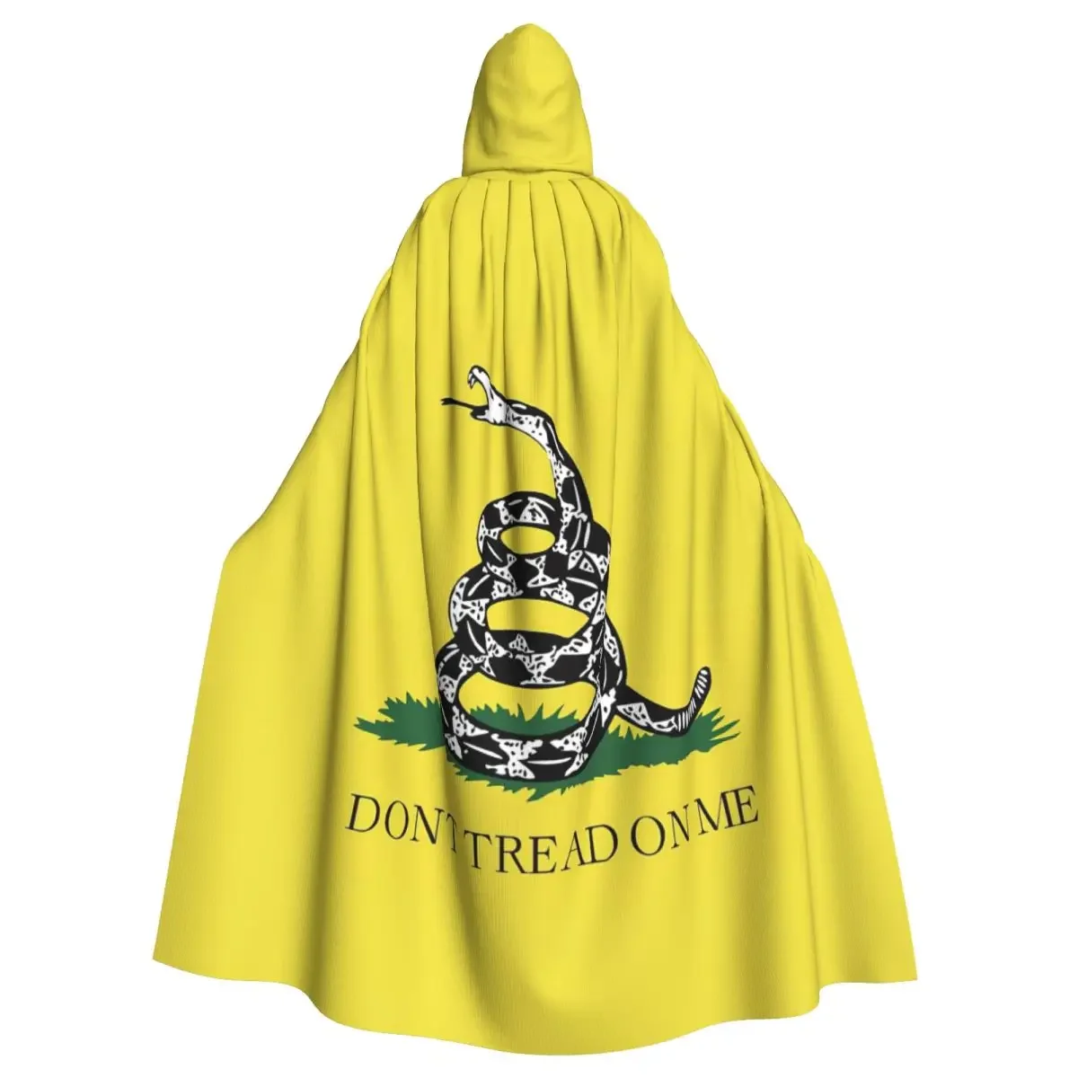 Don't Tread On Me Garden Flag Gadsden Patriotic Hooded Cloak Halloween Party Cosplay Woman Men Adult Long Witchcraft Robe Hood