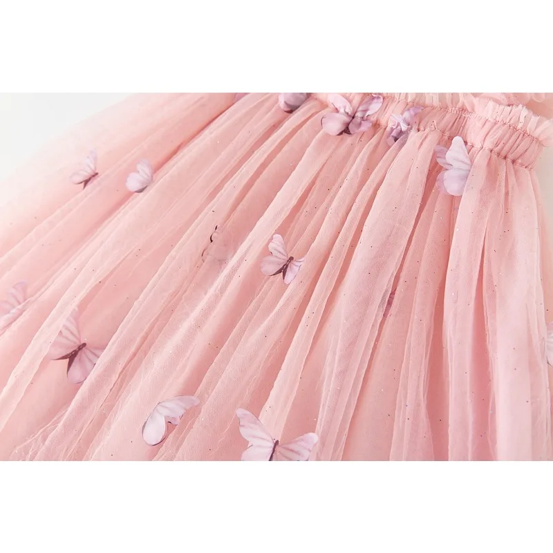 Summer Flower Mermaid Birthday Dress for Baby Girl Clothes Mesh Fairy Wings Princess Slip Tutu Dresses Sleeveless Girl Clothes