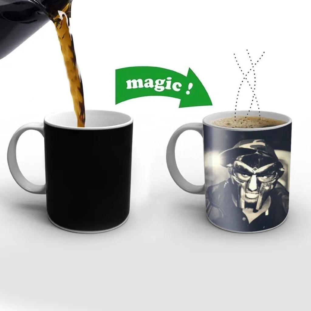 

MF Doom Hip Hop Rap Free shipping Coffee Mug Creative Ceramic Changing Color Travel Tea Cup Boy Friends Gift Mug