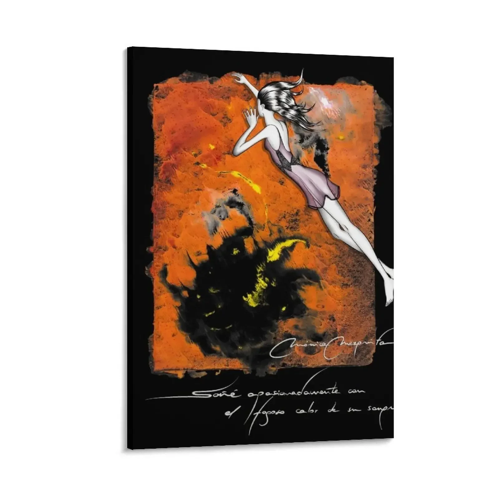 

Bed on fire Canvas Painting Home decoration decorative wall poster Paintings on canvas for living room Paintings on the wall