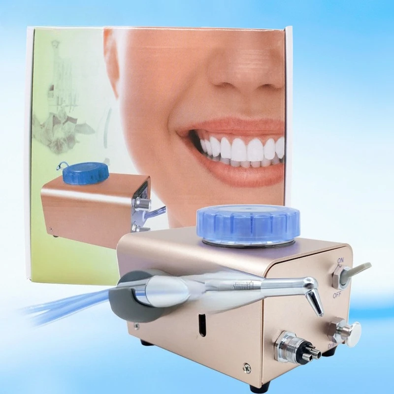 Máquina de chorro Dental, máquina de chorro de arena oral, polvo fino no bloquea la arena, depurador de pulido pequeño