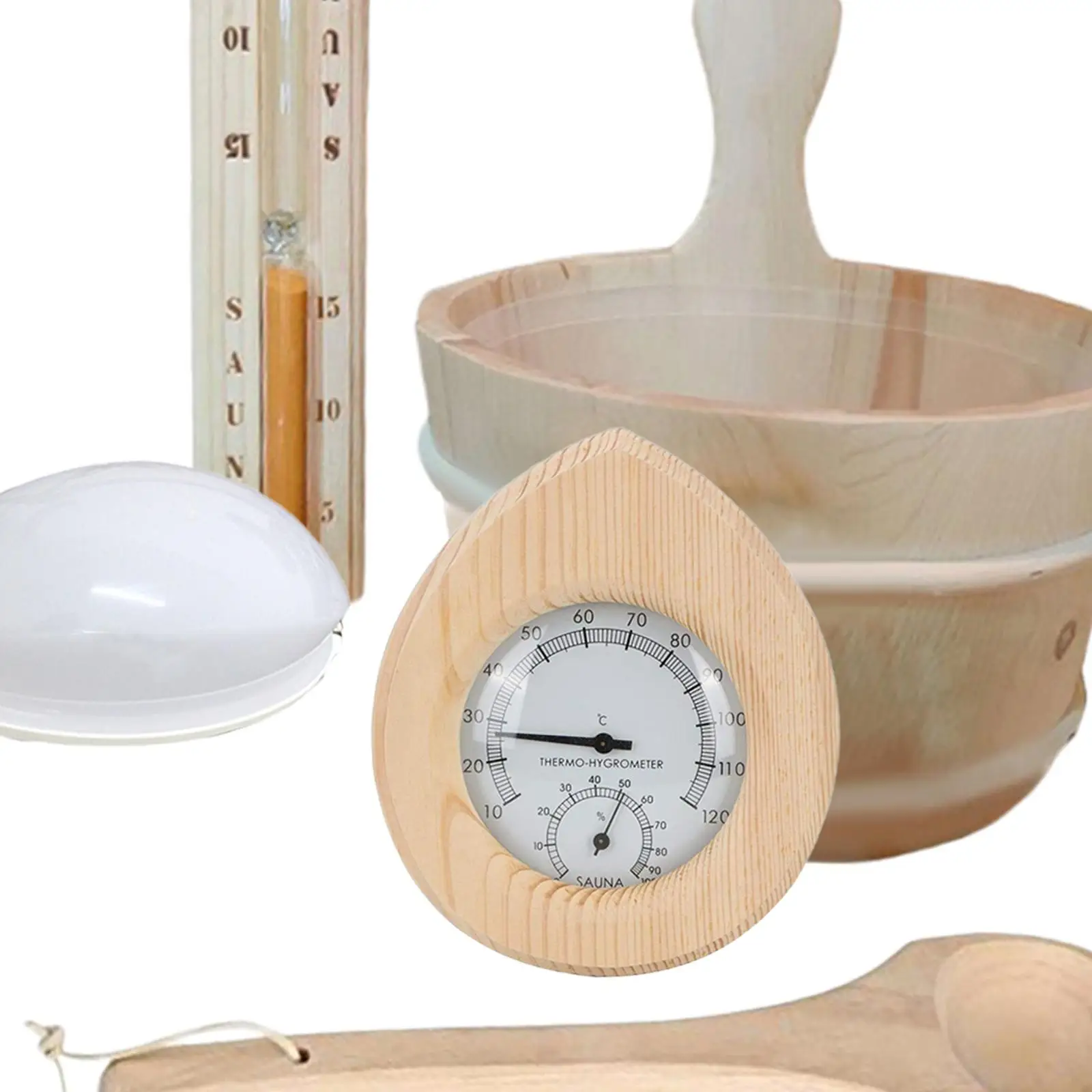 Sauna Accessories Set Sauna Room Winter Sauna Wooden Bucket and Ladle Kit