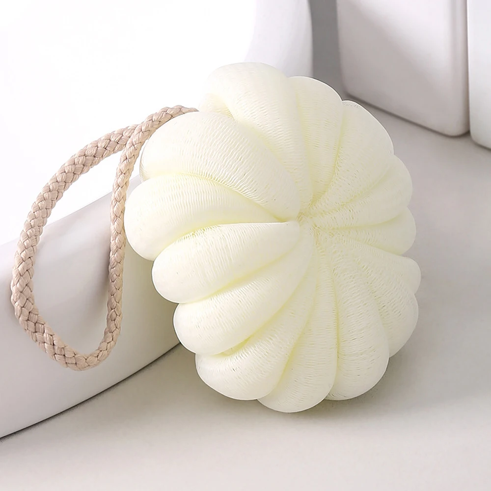 Hanging Rubbing Pumpkin Shape Foam Ball Cute Girl Back Rubbing Bath Supplies Soft And Skin-friendly Bath Ball Portable Bath Ball