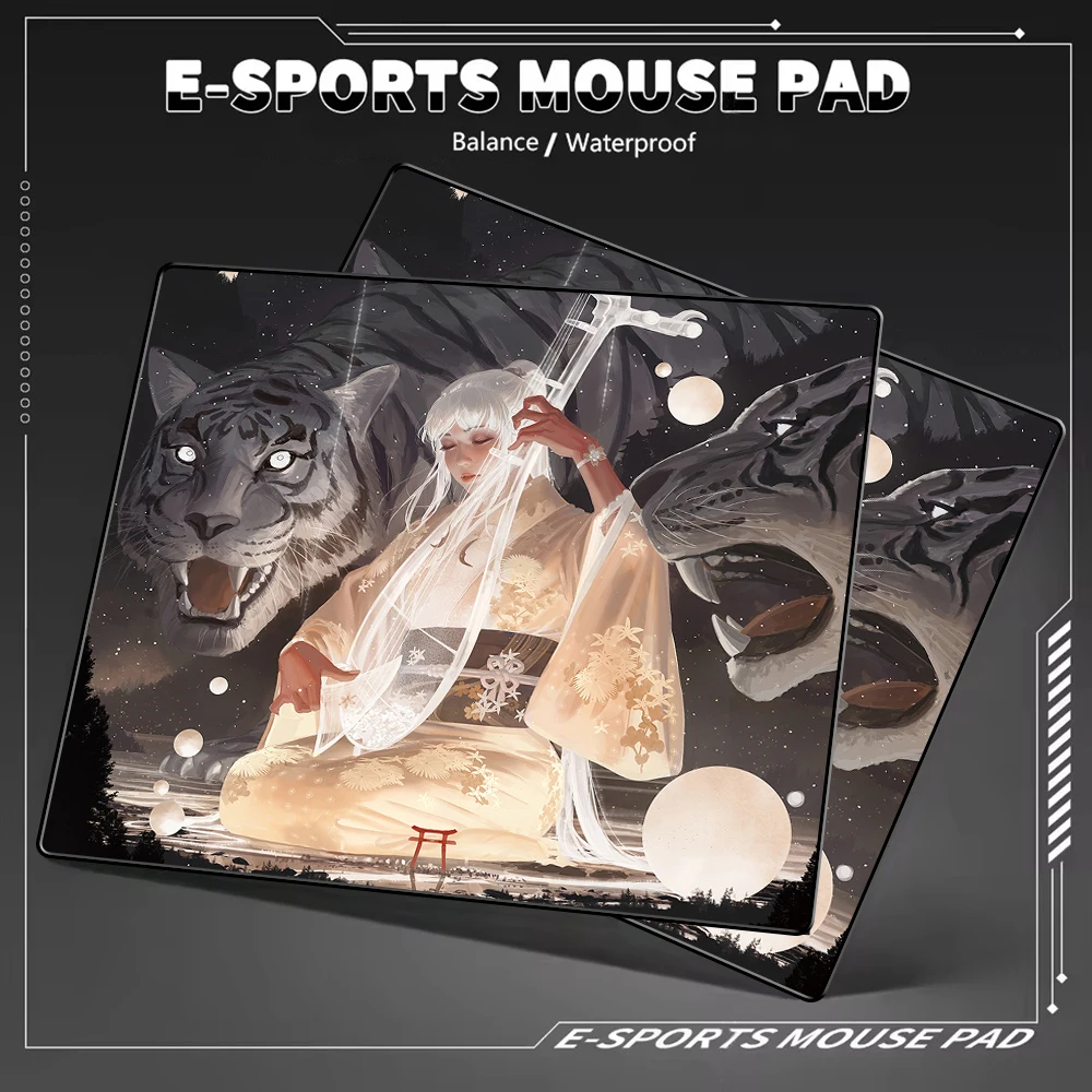 

Коврик для мыши Tiger E-Sports, профессиональный игровой коврик премиум-класса для мыши, большой нескользящий коврик для ноутбука, балансирующий водонепроницаемый поверхностный коврик для мыши