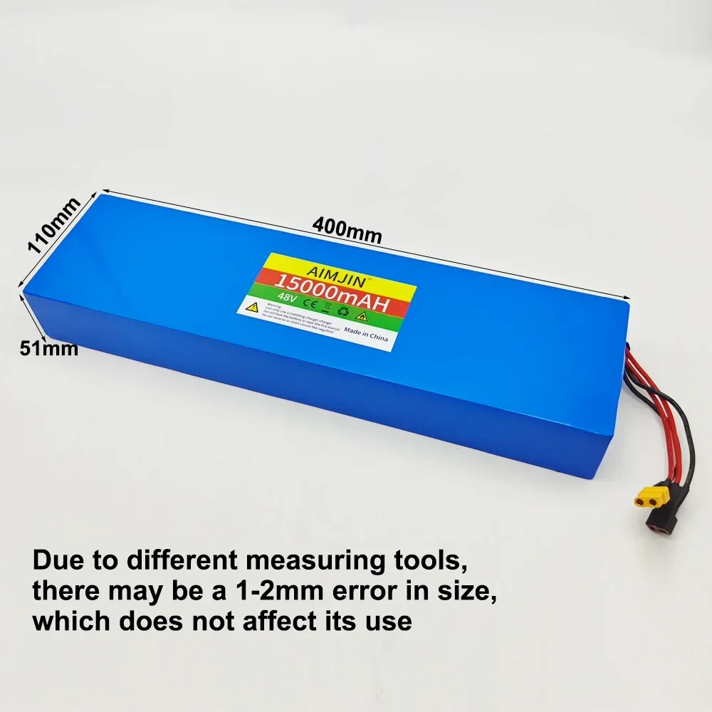 48V battery 15Ah 1000W 13S4P 18650 lithium-ion battery pack with BMS for Citycoco 54.6V scooters